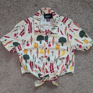 Vegetables Tie Waist Top | Collectif